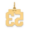 Black Bow Jewelry 14k Yellow Gold, Athletic Collection, Small Polished Number 53 Pendant - 3 of 4