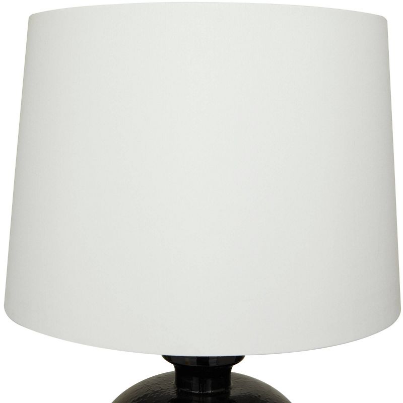 29&#34; x 17&#34; Glass Gourd Style Base Table Lamp with Drum Shade White - Olivia &#38; May, 5 of 9