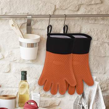 1pc Silicone Heat-resistant Oven Mitts With Anti-slip Design For