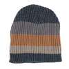 CTM Men's Heavy Knit Wool Blend Striped Winter Beanie Hat - 4 of 4