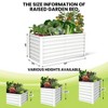 GustoWave Raised Garden Bed, Rectangular Planter Raised Beds for Plants, Vegetables and Flowers, Outdoor Metal Raised Garden Beds, 6x3x2 FT, White - 2 of 4