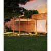 10x10 Ft Outdoor Pergola with Retractable Canopy - Upgraded Aluminum Wood Grain Metal, Modern Backyard Deck, Porch, Durable & Stylish Grape Trellis - 2 of 4