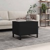 vidaXL Coffee Table Black Engineered wood, metal Medium - 2 of 4