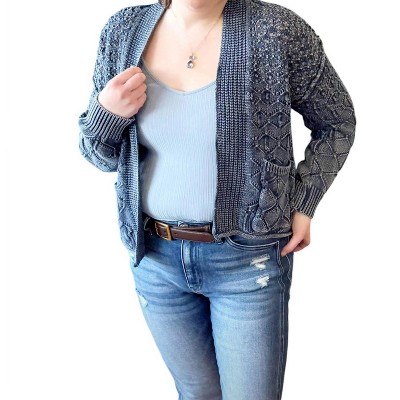 Women's Washed Cotton Sweater - Dex Clothing