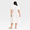 Women's Short Sleeve Pleated Midi Shirtdress - Ava & Viv™ - 2 of 3