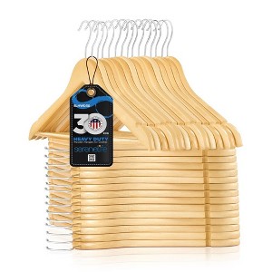 SereneLife Solid Wood Clothes Hangers - 1 of 4