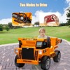 Coucheta 12V 4WD Ride-On Dump Truck w/ Remote Control, Electric Dump Bed & Shovel, Interactive Construction Vehicle with Music - Gift for Kids - 2 of 4