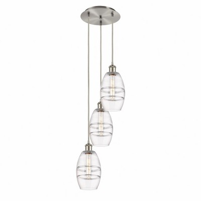 Vaz - 3 Light Cord Hung Multi Pendant In Industrial Style-25.13 Inches Tall and 12.38 Inches Wide