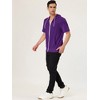 Lars Amadeus Men's Solid Color Zip Up Short Sleeve Hoodies Sweatshirt - 4 of 4