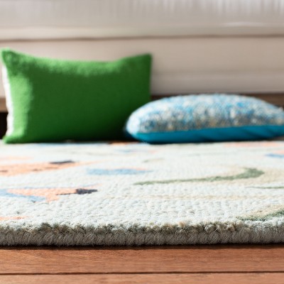 Blossom Sage Multi Hand-Knotted Wool Area Rug