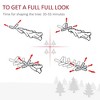 TopComfy Christmas Tree Stand 7.5FT Prelit Snow Dipped Tree with Realistic Branches for Holiday Decor, Green, 30"*30"*88.5" - 4 of 4