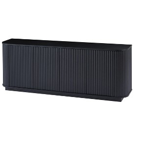 Dexmalle Black Wave Pattern TV Stand Storage Cabinet - 1 of 4