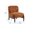 Modern Accent Chairs with Solid Wood Frame,Boucle Upholstered Armless Lounge Chair,Lounge Chair for Living Room or Reading Nook-Koiai - 4 of 4