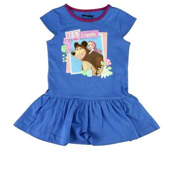 Masha and The Bear Short Sleeve Best Friends Graphic Dress - Toddler