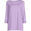 Lands' End Women's Supima Cotton Adjustable 3/4 Sleeve Boatneck Tunic - 3 of 4