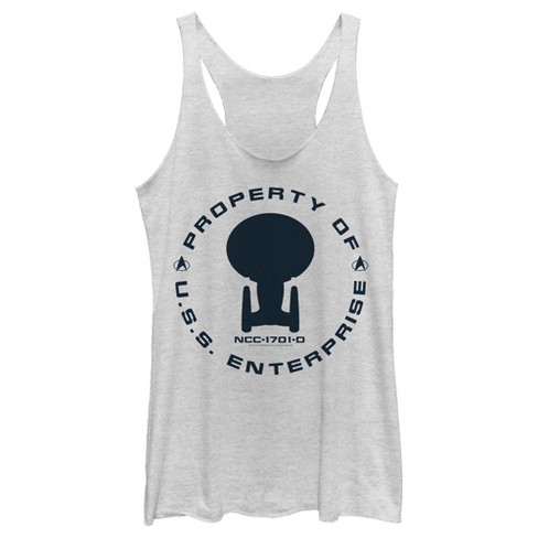 Women's Star Trek: The Next Generation Property Of The USS Enterprise Racerback Tank Top - image 1 of 4