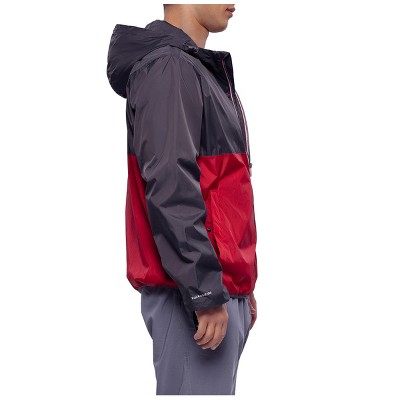 Мужские куртки Rokka&Rolla Men's Full Zip Rain Jacket Packable Light Windbreaker-Gray Red, size Small — фото 6