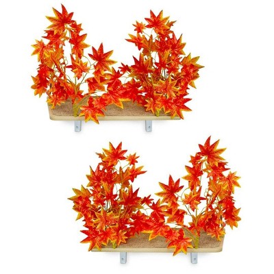 On2Pets Fall Rectangle Cat Canopy Shelves - Orange - 2ct