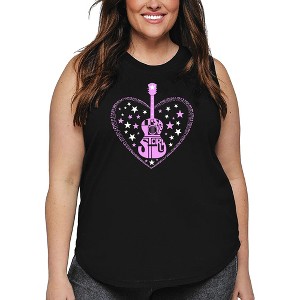 LA Pop Art It's A Love Story - Women's Word Art Tank Top - 1 of 4