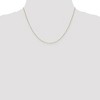 Black Bow Jewelry 0.8mm 14k Yellow Gold Solid D/C Cable Chain Necklace - 3 of 4
