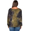 24seven Comfort Apparel Green Tie Dye Batwing Sleeve Relaxed Fit Top - image 3 of 4