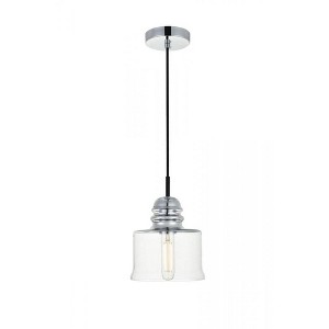 Elegant Lighting Kenna 1 Light Chrome Pendant With Clear Glass - 1 of 4