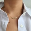 Adornia 14k Gold Plated Dainty Mixed Shape Bar Necklace - 2 of 4