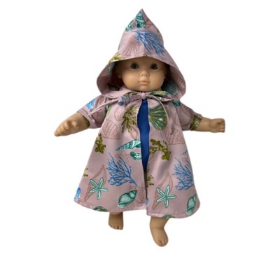 Doll Clothes Superstore Handmade Bathing Suit With Shell Print Cover Up Fits 15 Inch Baby Dolls