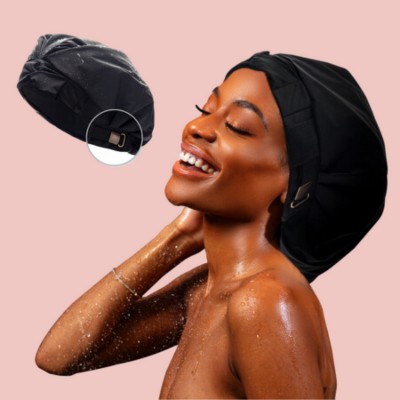 Classic Leopard Satin-Lined Waterproof Shower Cap