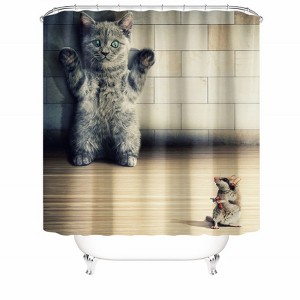 Innocent Cat Shower Curtains for Bathroom Waterproof Fabric Bath Curtain Durable Soft Stylish Bathroom Decor 72x72 Inch - 1 of 1