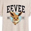 Women's - Pokémon - Eevee Collegiate Oversized Graphic T-Shirt - 2 of 4