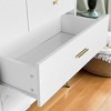 Mshliw 7 Drawer White Dresser with Gold Handles and Metal Legs, Large Chest of Drawers Storage Cabinet for Bedroom, Living Room, or Entryway - 4 of 4