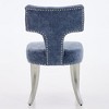 Ridstar 2 Piece Modern Dining Chairs, Armless Chair For Dining Room-Blue - 2 of 4