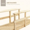 Outsunny 7' Wooden Garden Bridge with Safety Rails, Backyard Footbridge for Ponds, Creeks, Streams, Natural - 4 of 4