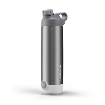 HidrateSpark 20oz Vacuum Insulated Stainless Steel Smart Water Bottle with Chug Lid - Brushed Stainless