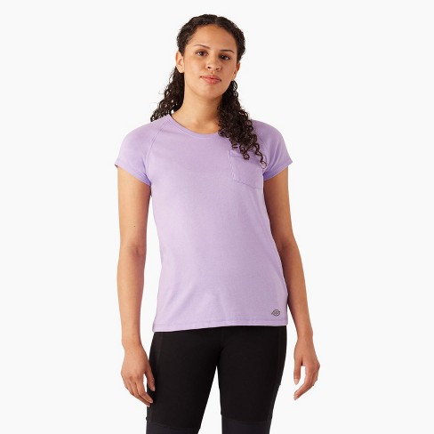 Dickies Women's Cooling Short Sleeve Pocket T-Shirt, Purple Rose (UR2)