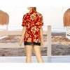 LA LEELA Hawaiian Shirts Womens Summer Beach Party Blouse Shirt Collared Short Sleeve Tropical Vacation Button Up Dress Tee Shirts Tops - 4 of 4