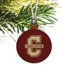 College of Charleston Cougars Logo Mini Small Tiny Wood Christmas Tree Holiday Ornament - 3 of 4