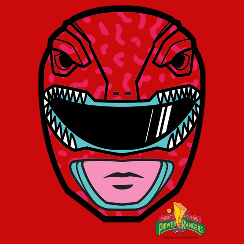 Boy's Power Rangers Red Ranger Helmet T-Shirt, 2 of 5