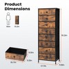 Pellebant 8 Drawers Vertical Dresser dressers for bedroom Storage Tower with Sturdy Steel Frame Wood Top Easy Pull Fabric Bins Handles - 2 of 4