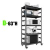 ROOMTEC 5-Tier Metal Storage Shelving, Adjustable Shelves Unit, Storage Rack Standing Shelf with Wheels Load 1750LBS (63"H x 31.5"W x 15.7"D) - 2 of 4