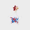 Americana Glitter Star Drop Earrings - Red/White/Blue - 2 of 2