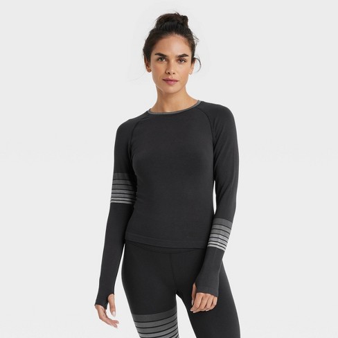 Women's Textured Seamless Bra - JoyLab™ Black XS