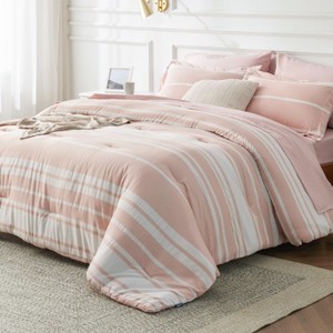 5/7 Pcs Bedding Set with Cationic Dyeing for Striking Double-Sided Contrast - 1 of 4