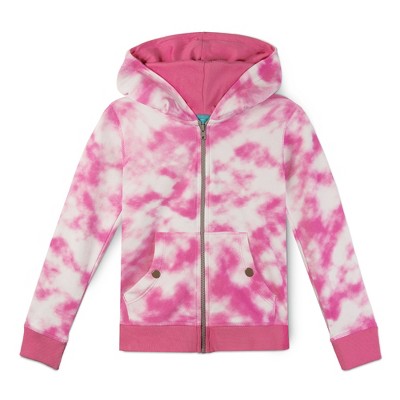 Mightly Toddler Organic Cotton Print Lightweight Zip-Up Pocket Hoodie