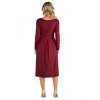 Maternity Midi Length Fit N Flare Pocket Dress - 24seven Comfort Apparel™ - 3 of 4