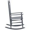 vidaXL Solid Poplar Wood Vintage-Style Rocking Chair - Comfortable Seating with Curved Seat - Gray - Easy Assembly Required - 3 of 4
