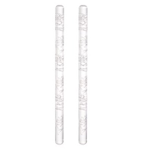Unique Bargains Acrylic Embossed Non-Stick Round Head Baking Rolling Pins 2 Pcs - 1 of 3