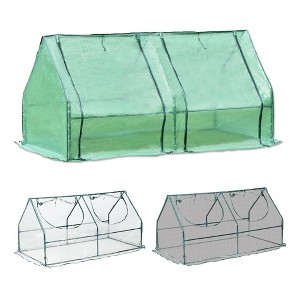 Aoodor 6 ft. x 3 ft. x 3ft. Mini Greenhouse with 2 Zipper Doors, Water Resistant UV Protected with 3 Covers - 1 of 4