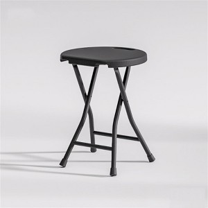 18 Inch Folding Stool Chair with Handle, Portable Heavy Duty Round Foldable Stool, Non-Slip Feet, 600Lbs Capacity,  for Dorm, Kitchen - 1 of 4